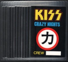 Kiss Backstage Pass - Wholesale Set of 12 - 1987-1988 Laminated Passes