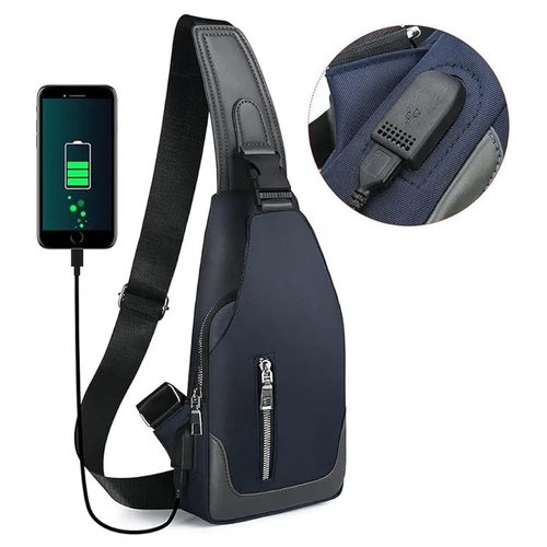 Mochila Sling para Hombre Mujer | Bolso de Hombro Antirrobo con Puerto de Carga USB - Imagen 11 de 18