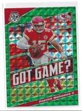 2020 Panini Mosaic PATRICK MAHOMES Got Game? Green Mosaic Prizm KC Chiefs #GG16