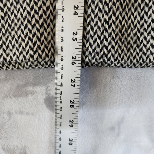 Talbots Blazer Jacket Womens 10 Medium Italian Wool Leather Trim Herringbone - Picture 11 of 14