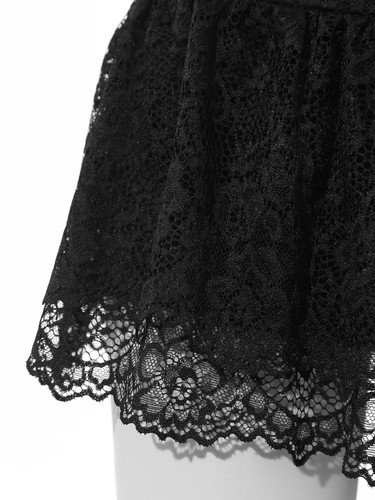 Minigonna donna vita bassa shopping sottogonna con volant streetwear feste - Foto 18 di 43