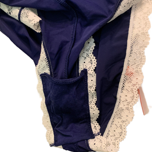 Splendies Mya Bikini Panties Size 4x Navy Blue Rayon & Lace New Pair - Picture 5 of 9