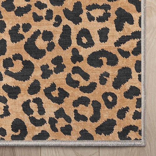 Brown 5 ft. x 7 ft. Animal Prints Leopard Contemporary Pattern Area Rug - Picture 3 of 7