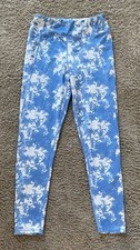 Vineyard Vines Girls Blue  White Print Performance Leggings XL 16 