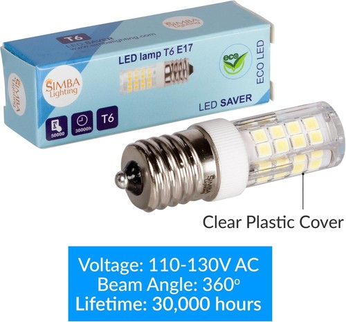 Simba Lighting LED E17 Mikrowellengerät Glühbirne (2er Pack) 6000k Tageslicht - Bild 6 von 9