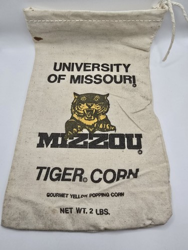 University Of Missouri Used Stained Tiger Corn Empty Bag 6x9.5 - Picture 1 of 2