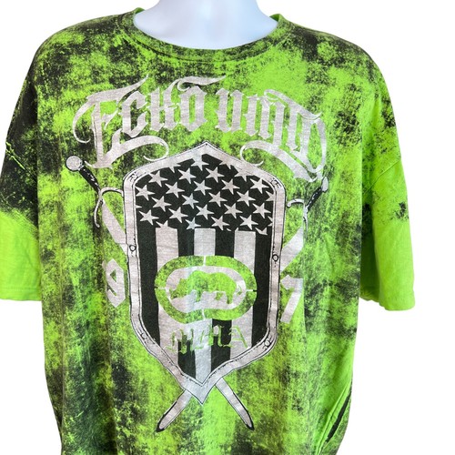 Camiseta De Colección Y2K Ecko Unltd MMA Escudo Talla 3X-Grande Grunge Ropa de Calle Urbana - Imagen 2 de 5