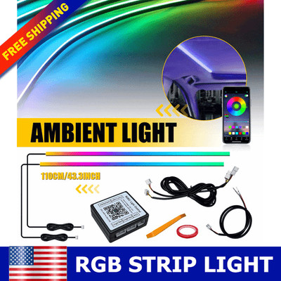 Full Color LED Sunroof Light Car Roof Panoramic Skylight Ambient Light RGB Strip