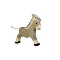 Holztiger Holzfigur Esel Laufend Holzspielzeug