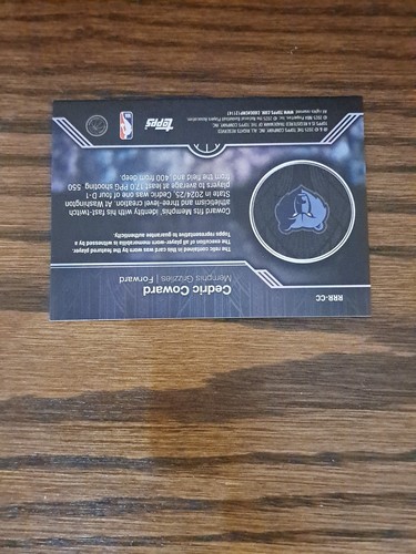 Cedric Coward 2025-26 Topps Flagship Rookie Roundball Remnants Jersey RC RRR-CC - Picture 6 of 6
