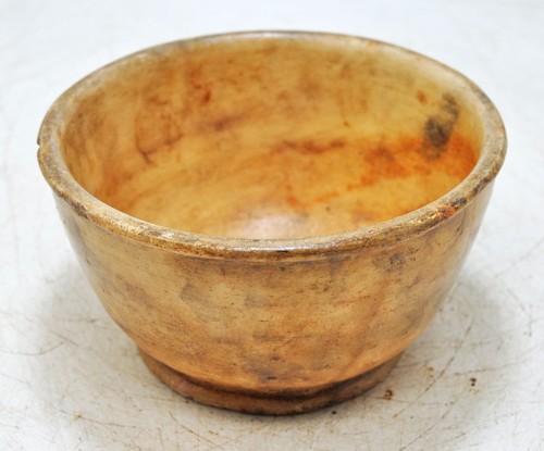 Antique White Marble Round Kitchenware Curry Bowl Original Old Hand Carved - Picture 3 of 6