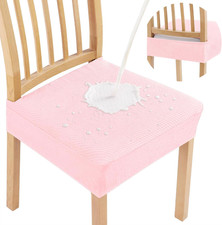 4 fundas de asiento de impermeables de licra jacquard lavables rosa blush