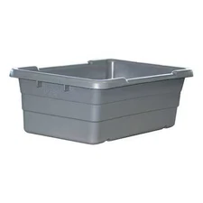 New Age Industrial Rgy16825 Hang & Stack Storage Bin, Plastic, Gray, 8 3/4 In