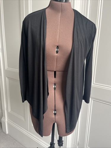 Girls black H&M waterfall cardigan long sleeved age 8-10