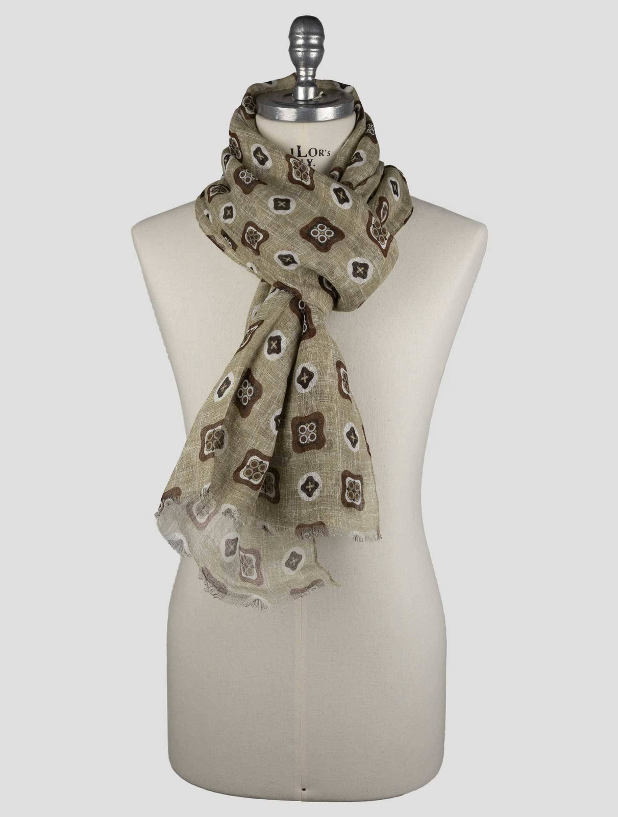 Многоцветный льняной шарф Luigi Borrelli XB271 Мужской