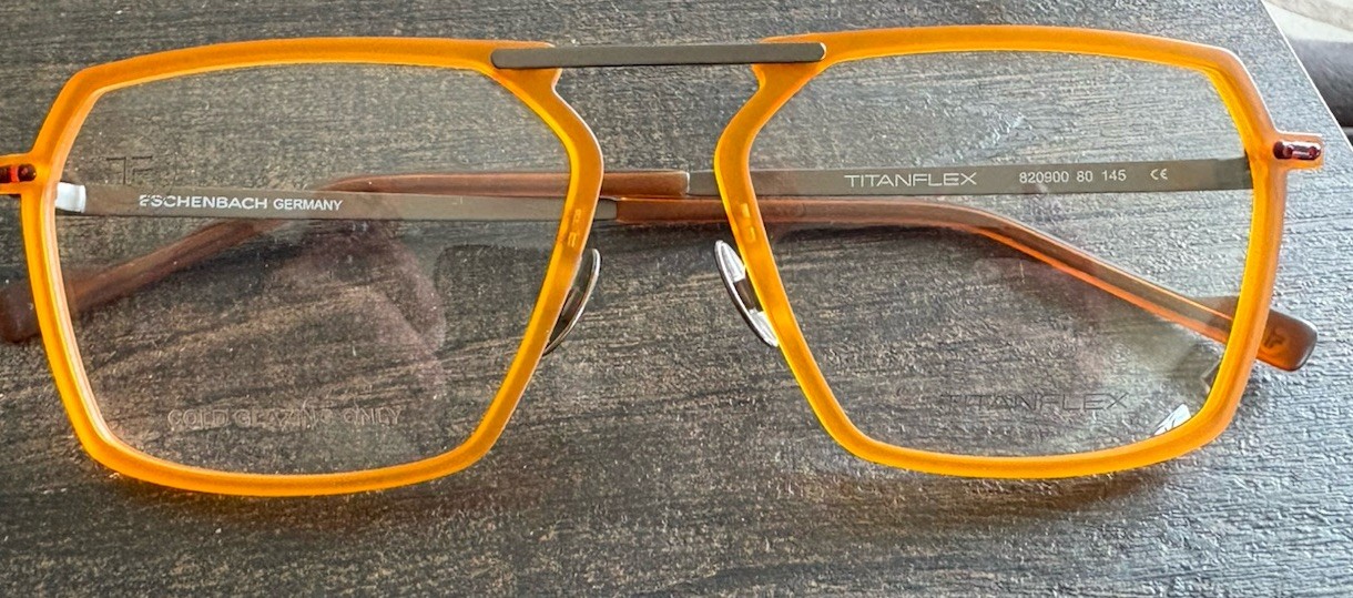 Brille Eschenbach titanflex orange Nagelneu 820900. Neupreis 329.-