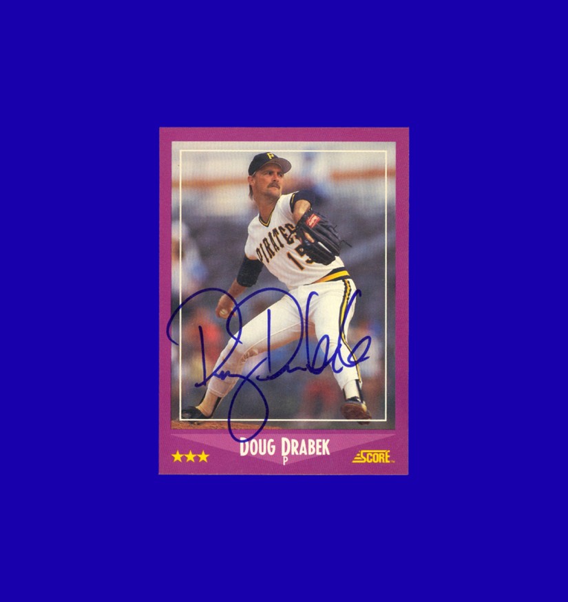Doug Drabek 1988 Score #51 - Pittsburgh Pirates - Signed Autograph AUTO