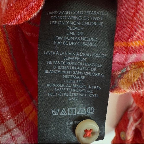 Camisa Anthropologie Pilcro a Cuadros Ligera Franela Abotonada Manga Larga - Imagen 10 de 11