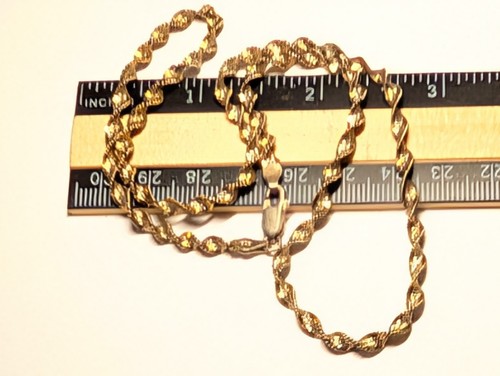 VINTAGE VERMEIL STERLINGSILBER HALSKETTE SIGNIERT PT 925 ITALIEN - Bild 5 von 17