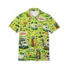 Golf Cartoon Pattern 3D Polo Shirt Men  Women