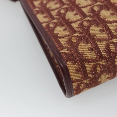 Auténtico bolso de hombro Dior Trotter de lona borgoña - Imagen 11 de 19