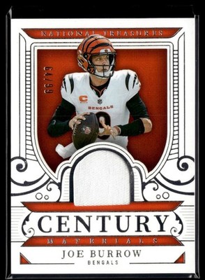 2025 Panini National Treasures Century Materials Joe Burrow Patch /99 Cincinnati