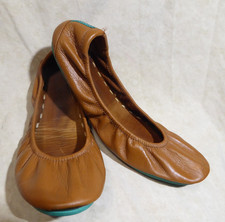   Tieks Gavrieli Foldable Ballet Flats sz 8 Chestnut Brown Nappa Leather