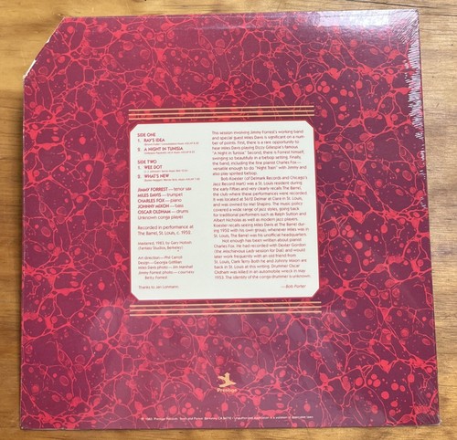 Jimmy Forrest / Miles Davis – Live At The Barrel | LP | 1983 | P-7858 | SEALED - Picture 2 of 3