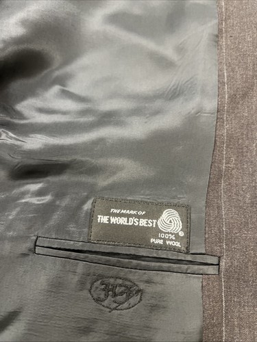 Hickey Freeman Men's Suit 43R 39X28 Dark Brown Stripe Wool USA Two Button $1,395 - Picture 7 of 12