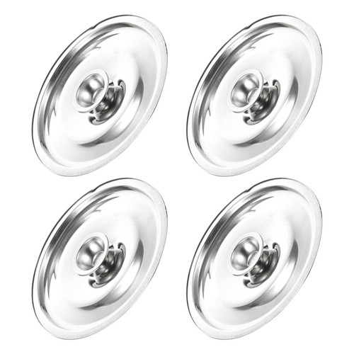  4 Pcs Frying Pan with Lid Stainless Steel Cooking Lids for Restaurant Food - Picture 1 of 12