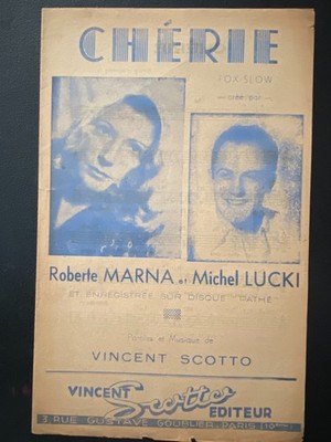 Partitur Petit Format ''Cheri Roberte Marna - Michel Lucki''