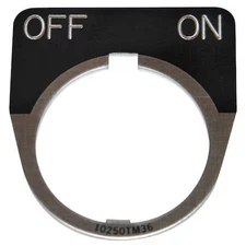 Eaton 10250Tm42 Cutler-Hammer Legend Plate, Half Round, Off On, Black