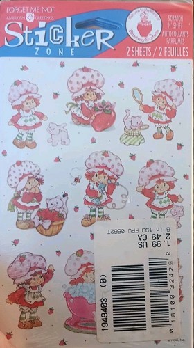 12 adesivi sigillati vintage fragola shortcake Forget Me Not Scratch N' Sniff - Foto 11 di 12