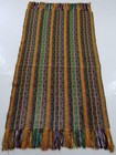Vintage Traditional Peruvian Handwoven Multicolor Striped Tapestry 155x90cms