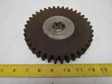 37T-C-3154M Phenolic Spur Gear 37T 6DP 20° 1" Face 6-1/2" OD Metal Spline Hub