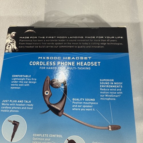 Plantronics MX500C Bezprzewodowy zestaw słuchawkowy do telefonu z mikrofonem WindSmart NOWY - Zdjęcie 4 z 5