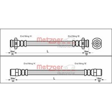 2X METZGER BREMSSCHLÄUCHE VORNE LINKS HINTEN RECHTS PASSEND FÜR BMW 5 7 8