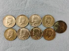 40% Silver Kennedy Half Dollars x9