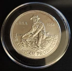 1984 Engelhard The American Prospector Eagle Reverse .999 FINE Silver Round 1 Oz