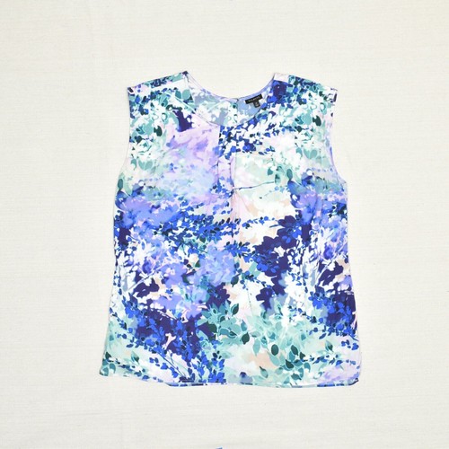 Talbots Damen Bluse Rundhalsausschnitt ärmellos Blumenmuster Polyester mehrfarbig Größe 12 - Bild 1 von 8