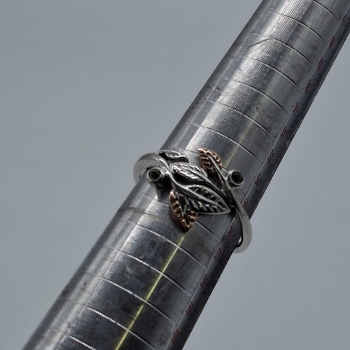 Clogau Gold Silver & Rose Gold Peridot Awelon Ring Size P - Picture 2 of 8