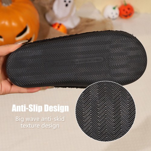 Damen Herren Pantoffeln Plüsch Winter Warme Hausschuhe Slippers Halloween Schuhe - Bild 13 von 33