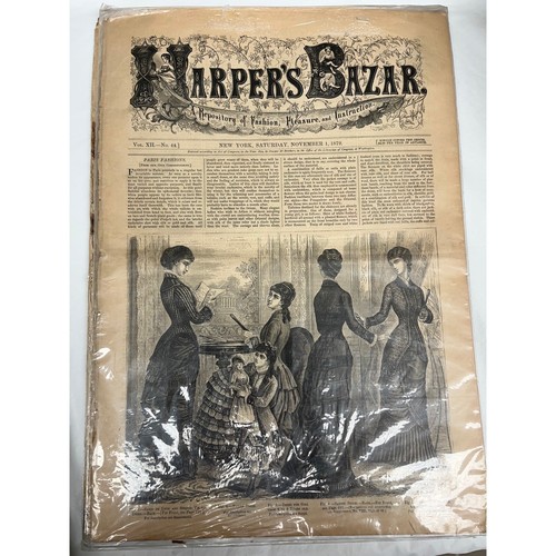 Antique 1879 HARPER'S BAZAR Paper Lot of 6 - Mar. Nov. Aug. Sep - Picture 6 of 12