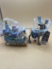 Elaine Thompson Snowkins Collection Holiday Parade Santa & Reindeer Figure Box