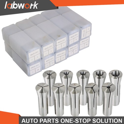 Labwork 10 Pieces R8 Round Spring Collet 3, 4, 5, 6, 8, 10, 12, 14, 18 and 20mm - Picture 2 of 13