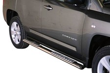 Schwellerrohre Design für JEEP Compass PK 2011> Edelstahl mit TÜV