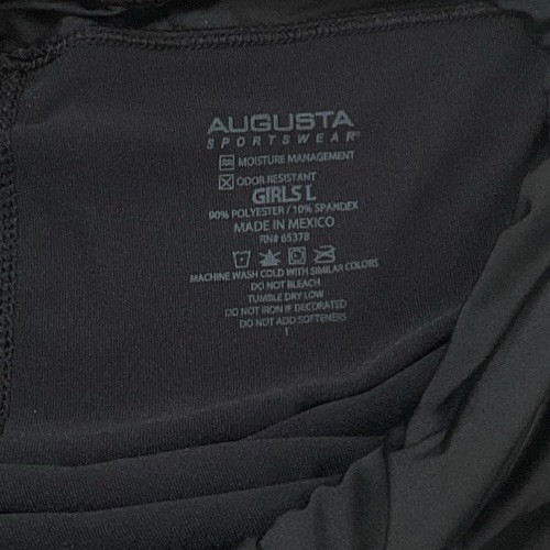 Augusta Sportswear Black/White Tennis Golf Skirt, Built in Shorts, Girls Large - Picture 5 of 6