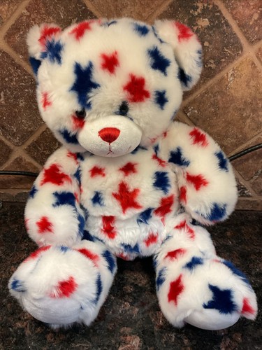 Build-A-Bear rot, weiß & blau Stern patriotischer Bär 4. Juli! - Bild 2 von 4