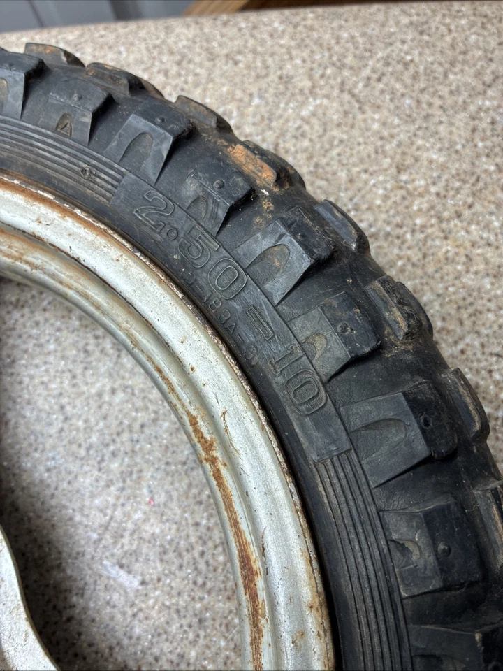 JUEGO RUEDA DELANTERA Y TRASERA PW50 BICICLETA FRENO TAMBOR Llanta Roja Llantas Neumáticos Pw 50 Foto 3 de 4