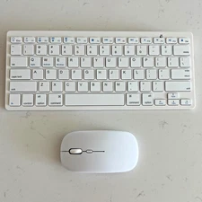Wireless Keyboard & Mouse Combo Set Bluetooth Brand New in Box White Windows Mac